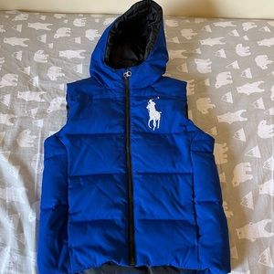 NWOT Boy 7T spring/fall blue vest POLO by Ralph Lauren